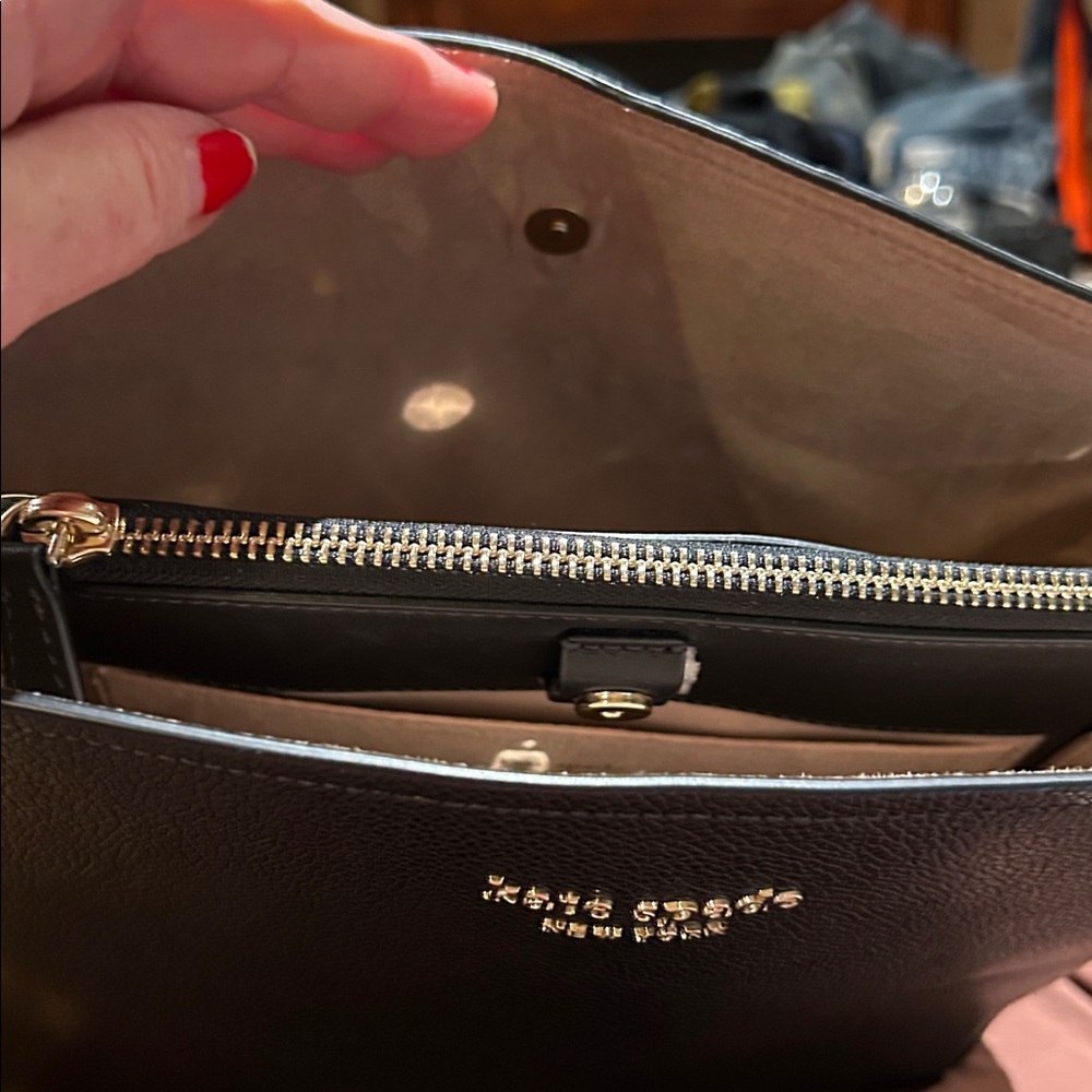 Kate Spade Black Shoulder Bag pebble leather.like new. this bag comes w! twilly - Picture 11 of 11